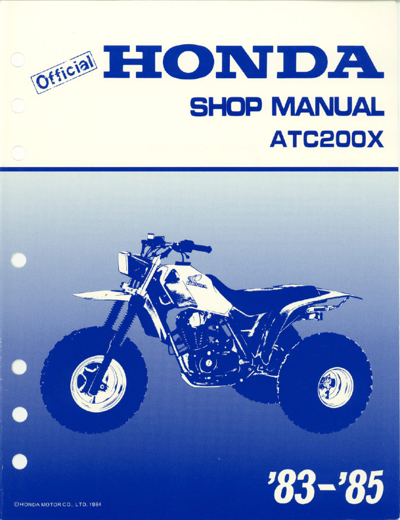 1983-1985 Honda ATC 200x Service Manual